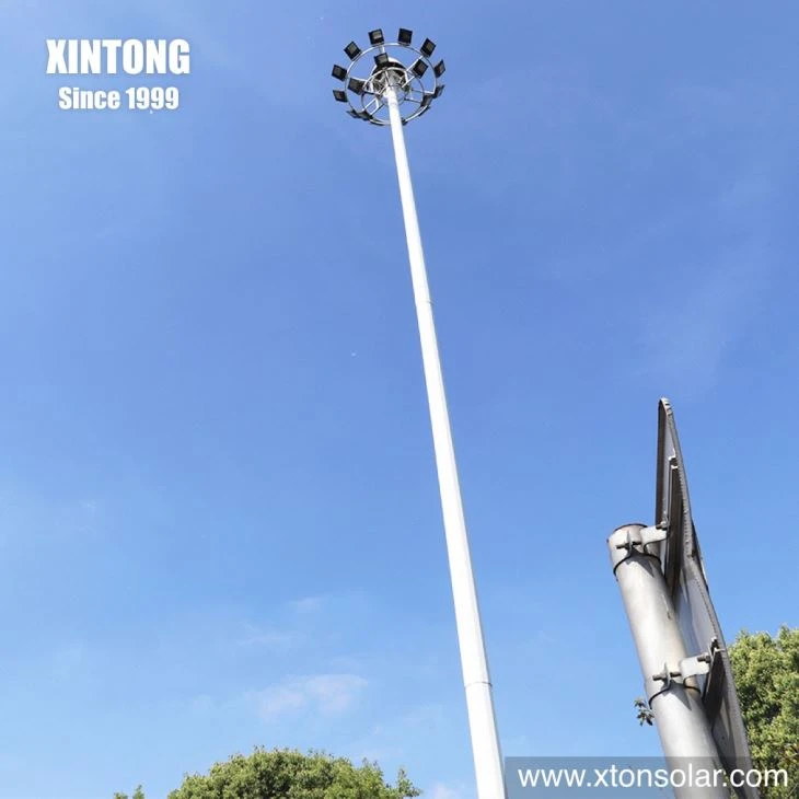 High Mast Lighting With Raising And Lowering Device